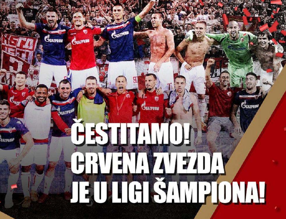 crvena zvezda, liga sampiona, prtscr