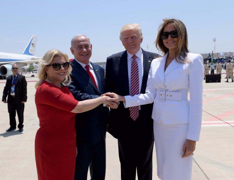 Donald%20Tramp%2C%20Natanjahu%2C%20Melanija%2C%20TVITER