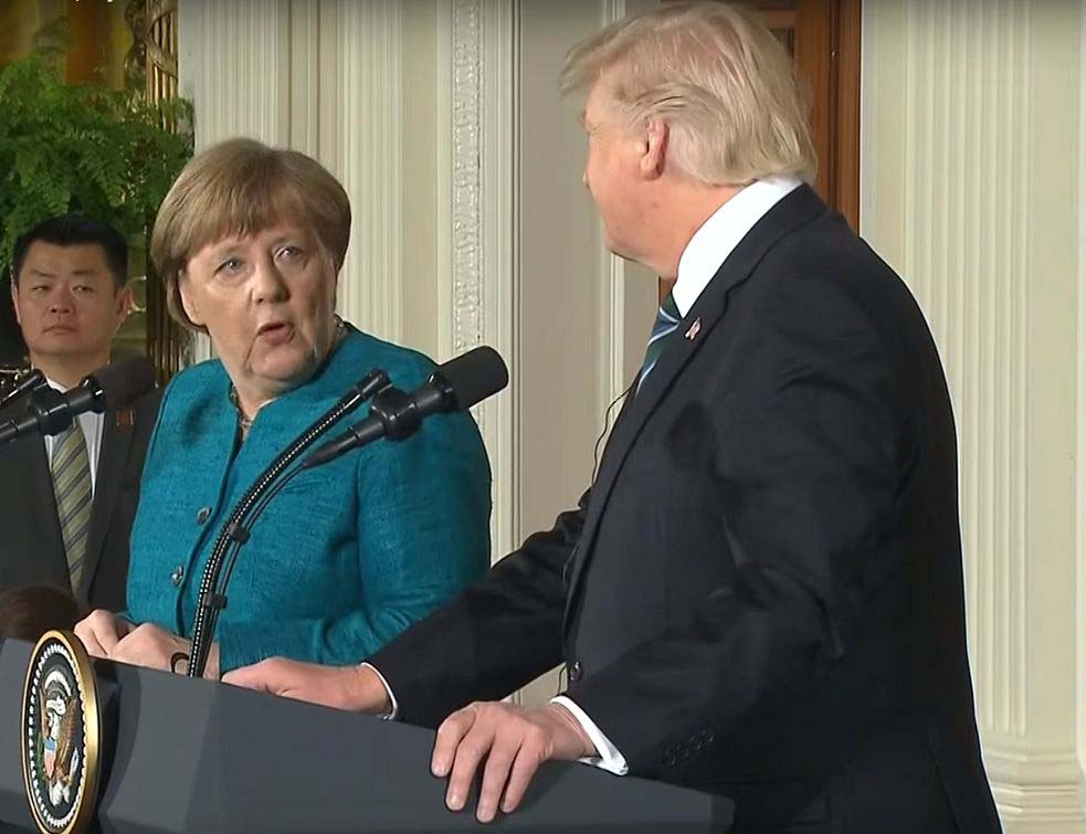 angela merkel, donald tramp, prtscryt